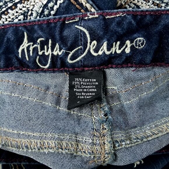 Ariya Jeans Women's 9/10 Blue Straight Dark Wash - Picture 9 of 11